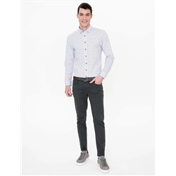 Haki Slim Fit Uzun Kollu Gömlek