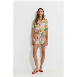 Pantalón short hawaiano lúrex