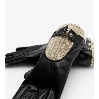 Женские перчатки из комбинированных материалов  ZAR*A