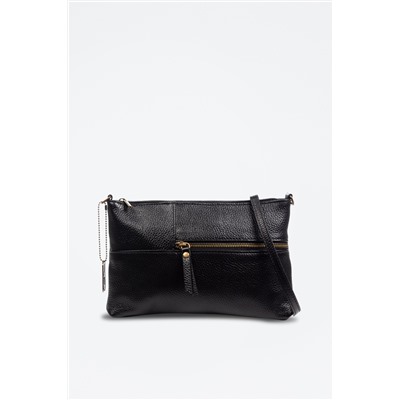 Bandolera de piel Arreone - Negro