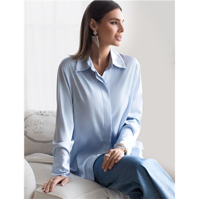 Блузка из сатина с эластаном