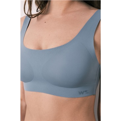 Top liso microfibra clean cut azul