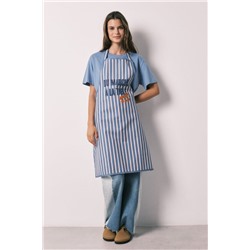 Delantal algodón estampado rayas