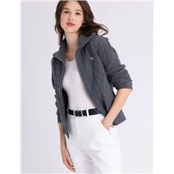 FULL ZIP CABLE SWEATER