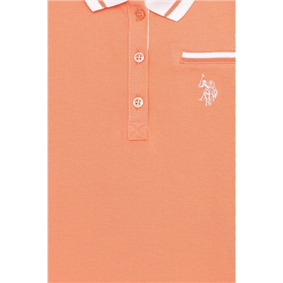 Kız Çocuk Somon Polo Yaka Tişört