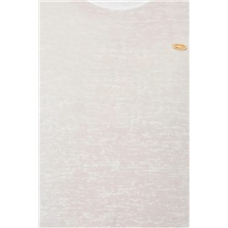 Kadın Beyaz Bisiklet Yaka Tişört