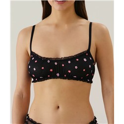 Sujetador bralette de tul con bordados