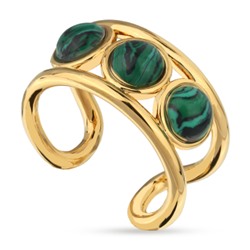 Кольцо Самоцветы (малахит; покрытие золото), Есть комплект