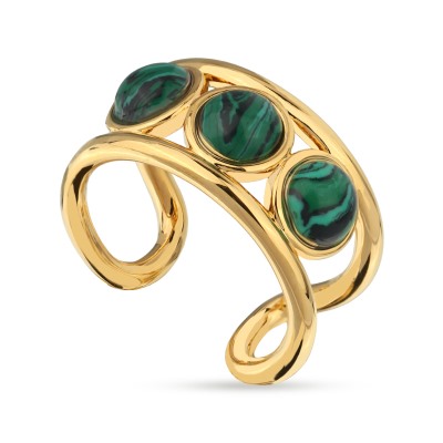 Кольцо Самоцветы (малахит; покрытие золото), Есть комплект