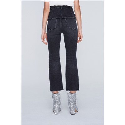 Vaquero bootcut de tiro alto Negro