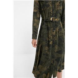 Vestido camisero largo evasé