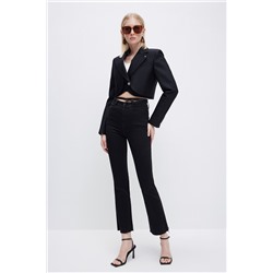 Chaqueta de lana y seda Negro