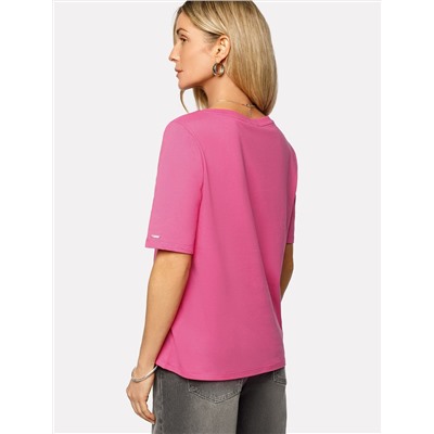 Футболка из 100% хлопка с V-образным вырезом