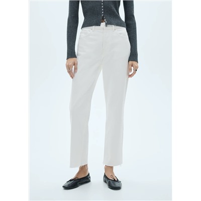 Jeans Blanca rectos crop