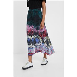 Falda larga viscosa lúrex