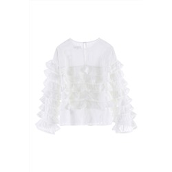 Blusa avolantada Blanco