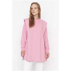 TRENDYOL MODEST Pembe Vatkalı Örme Sweatshirt TCTAW23TW00250