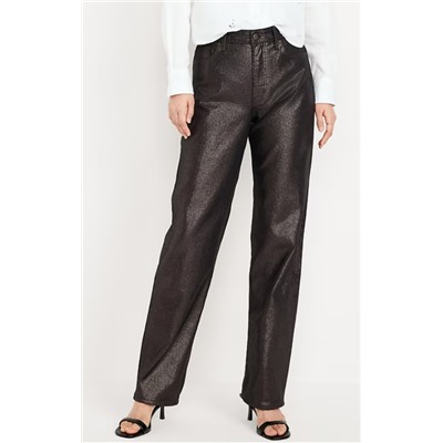High-Waisted Shine OG Loose Jeans