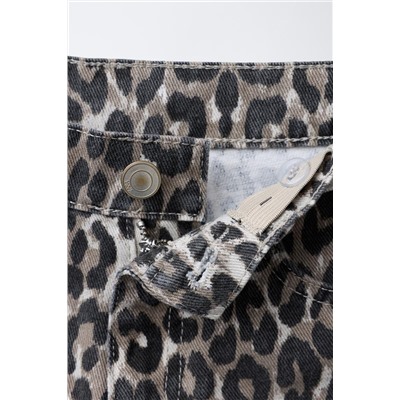 PANTALÓN DENIM WIDE LEG ANIMAL PRINT