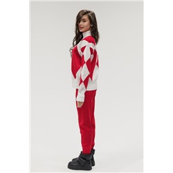 Вязаный костюм трикотажный с брюками