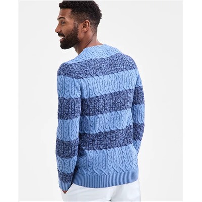 Club Room Men's Marled Cable-Knit Crewneck Sweater, Macy's Exclusive