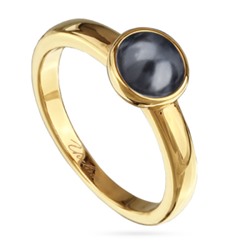 Кольцо Теннис (Майорка темно-серая 6мм; покрытие золото), Есть комплект