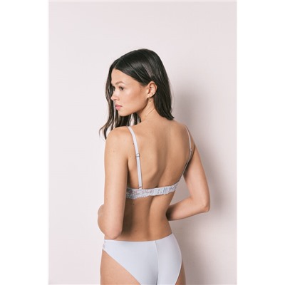 Sujetador top relleno modal y encaje azul