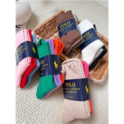 Классические цветные хлопковые носки в эстетике сдержанной элантности old money  Ralp*h Laure*n