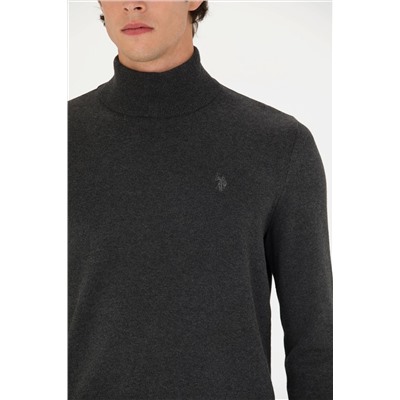 Erkek Antrasit Melanj Basic Kazak