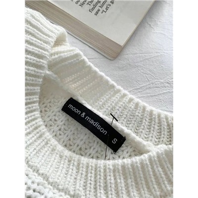 Свитер с рельефной вязкой   Moo*n & Madiso*n