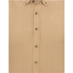 Bej Slim Fit Uzun Kollu Gömlek