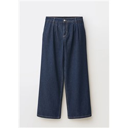 Jeans wideleg pinzas rinse wash