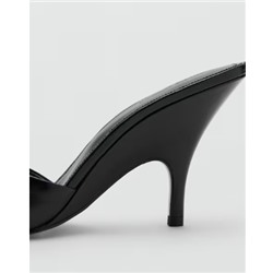 Sandalia piel tacón cuña