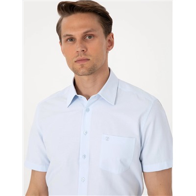 Açık Mavi Regular Fit Kısa Kollu Gömlek