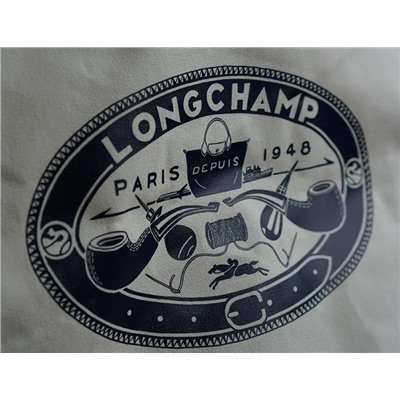Холщовая сумка шопер Longcham*p на кнопке Экспорт
