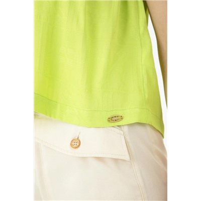 Kadın Neon Sarı Kısa Kollu Gömlek