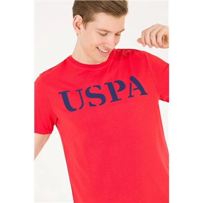 Erkek Kırmızı Basic Bisiklet Yaka Tişört