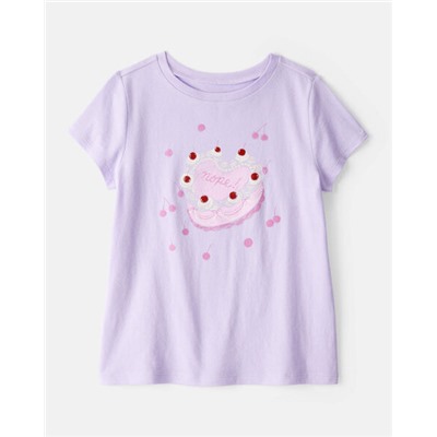 Kid Cotton Candy Short-Sleeve Graphic Tee - Ivory