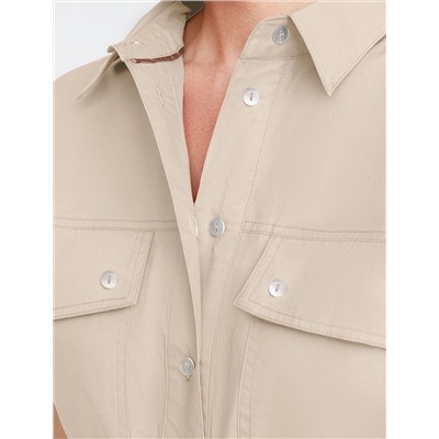 Блузка из легкого хлопкового поплина