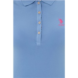 Kadın Koyu Mavi Basic Polo Yaka Tişört