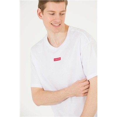 Erkek Beyaz Comfort Bisiklet Yaka Tişört