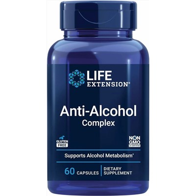 Life Extension Комплекс для поддержки отказа от алкоголя и метаболизма, поддержка функции печени, 60 капсул
