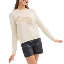 Женский свитер с милым динозавром  КОУ*Ч