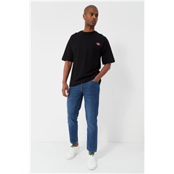 Vaquero recto 7/8 Azul