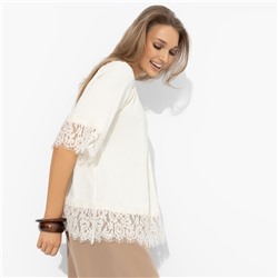 Блуза свободного кроя с кружевом, Путешествие в Прованс (нежная)