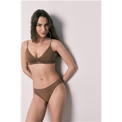 AIRY Sujetador top triangular seamless marrón chocolate