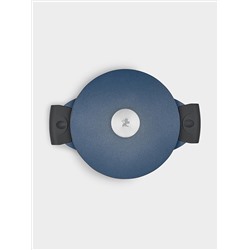 Кастрюля, 20 см, 2.4 л, с крышкой, с покрытием, алюминий, синяя, Agile