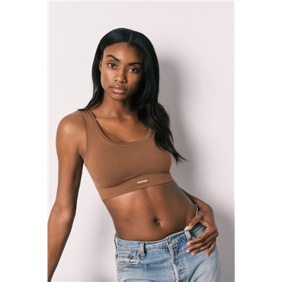 COZY Top seamless marrón chocolate