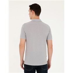 Açık Gri Melanj Slim Fit Tişört