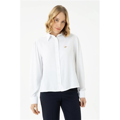 Kadın Beyaz Uzun Kollu Gömlek